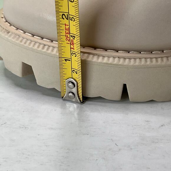 Sam Edelman Genia Leather Chunky Wedge Chelsea Boot Ivory Women's US 6.5M NWB - Picture 8 of 12